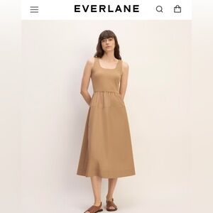 Everlane The Supima Jersey Riviera Dress, Tigers Eye, XS